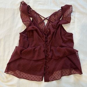 Abercrombie Burgundy Tank Blouse XS